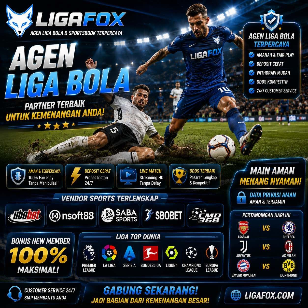 LIGAFOX Agen Liga Bola dan Slot Online